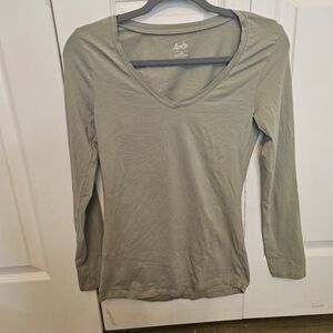 A New Day Women's Olive Long Sleeve Tee